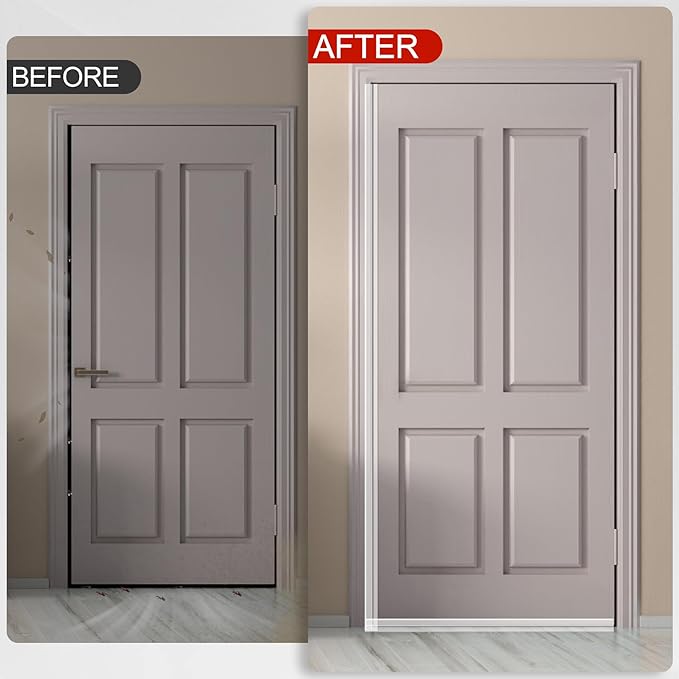 MYFAMIREA Door Weather Stripping 3IN (W) x 20FT (L) Door Draft Stopper Seal Tape Silicone Seal Strip Self Adhesive Shower Sweep Insulation Tape Side Bottom Strip for Sliding Glass Window Gap, Clear