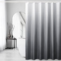Gibelle Grey Shower Curtain, Waffle Weave Textured Ombre Shower Curtain for Bathroom, Gray Gradual Fabric Shower Curtain Set with Hooks, Water Repellent and Machine Washable, 72 x 72