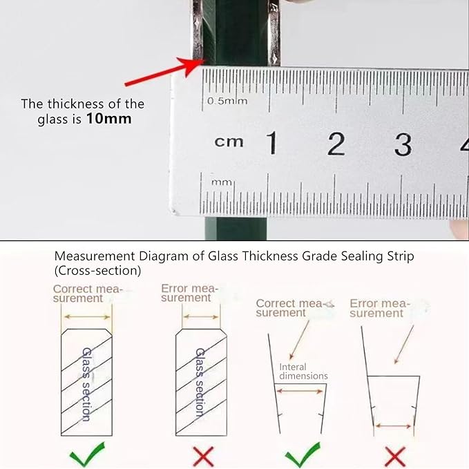 Frameless Soft Shower Door Sweep Seal Drip Rail, Glass Shower Silicone Door Seal Strip,Weatherproof Silicone Seal Fit for Glass (F Type, 12mm (1/2"))