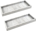 Countertop and Vanity Tray - 2 PC Small 7.7" Silicone Bathroom Trays, Kitchen Soap Tray, Dish Sponge Soap Holder Kitchen Sink Organizer Caddy, Bathroom Counter Trays for Lotion Dispenser