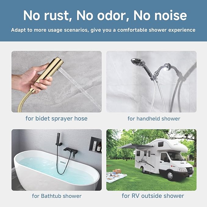 Chorme Shower Hose Extra Long 304 Stainless Steel Handheld Showerhead Hoses,Anti Winding Interface, With Brass Insert And Nut - durable Rv Shower Hose Replacement Soft 59 Inches Bidet Hoses