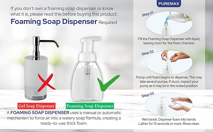 Foaming Hand Soap Refills with Essential Oils | Rain Drops | Gentle, Moisturizing | Biodegradable Formula | Made in USA | 128 Fl Oz (1 Gallon) |