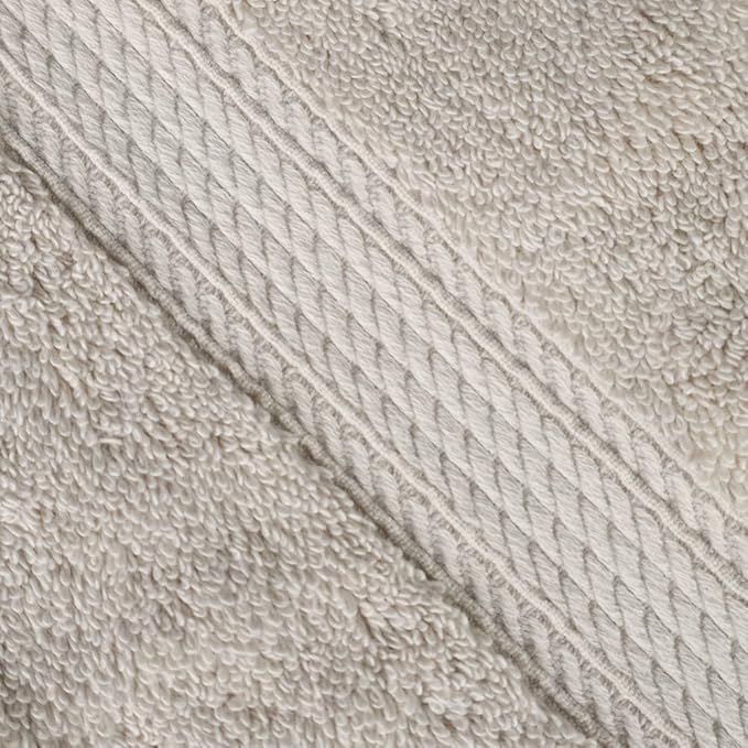 Superior Egyptian Cotton Pile Face Towel/Washcloth Set of 6, Ultra Soft Luxury Towels, Thick Plush Essentials, Absorbent Heavyweight, Guest Bath, Hotel, Spa, Home Bathroom, Shower Basics, Stone