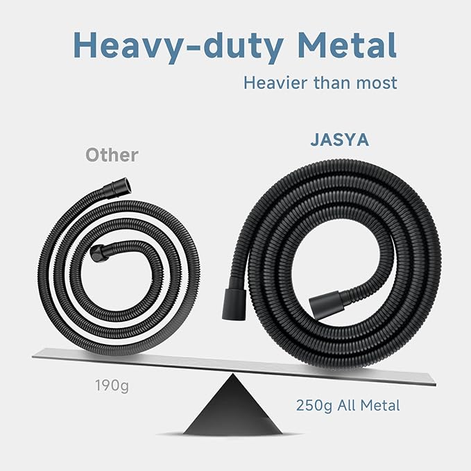 Black Shower Hose Replacement 6 foot 304 Stainless Steel Hand Held Shower Head Hoses - 69 Inches High Pressure Sprayer Bidet Hose Flexible Matte Black Extension Showerhead Hoses Extra Long