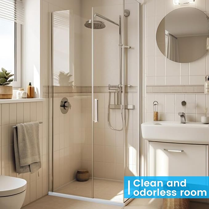 POZIA Clear Frameless Glass Shower Door Bottom Seal | Shower Door Sweep for Leak-Proof, Quick Installation to Create Reliable Water Barrier (1PACK-3/8in-20mm Gap)