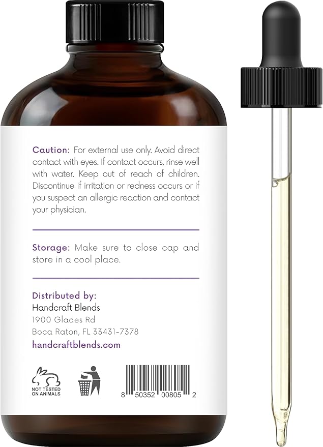 Handcraft Blends Lavender Essential Oil – Huge 4 Fl Oz – 100% Pure and Natural – Premium Grade Essential Oil for Diffuser and Aromatherapy, Skin, Massage, Candle and Soap Making Fragrance