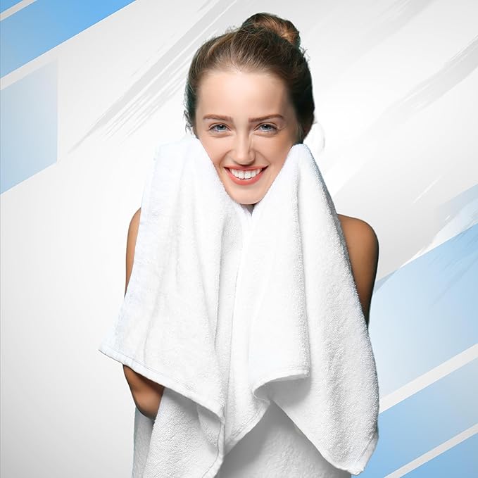 Infinitee Xclusives Luxury 100% Cotton Towel Set – 8 Piece Bathroom Towel Set (2 Bath Towels, 2 Hand Towels, 4 Washcloths) – Soft & Absorbent Towels for Bathroom (Shadow Grey)