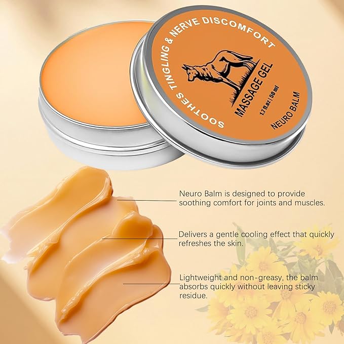 Neuro Balm – Joint & Muscle Soothing Cream with Arnica Oil, Camphor Blue & Chamomile Extract | Herbal Cooling Ointment for Daily Body Comfort & Care (1PCS)