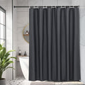 AooHome Standard Shower Liner, Solid Polyester Fabric Solid Shower Curtain Liner for Hotel with Hooks, Water Repellent, Weighted Hem, Charcoal, 72x72 inch