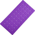 Foldable Silicone Bathtub Mat: Jumbo Size Heavy Duty Safety Bath Mat for Tub Without Suction Cups Non Slip Bath & Shower Mat for Textured, Reglazed, Refinished Tub (Eggplant Purple,35.8 x 17.7)