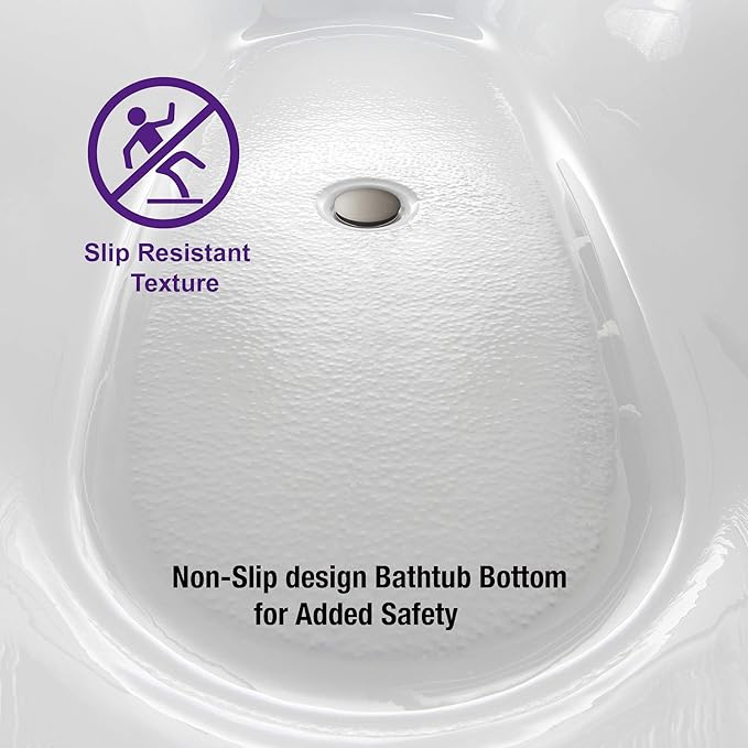 WOODBRIDGE 59" Acrylic Freestanding Bathtub Contemporary Soaking Tub, Black Acrylic(Brushed Nickel Drain/Overflow),BTA1816-BN