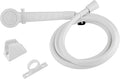 Dura Faucet DF-SA130-WT RV Economical Shower Head and 60 inch Hose Kit, Water Saving Trickle Switch (White)