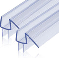2-Pack ShowerDoor Bottom Seal 3/8" x 36" Polycarbonate Frameless Ultra Clear Shower Door Seal Strip for Glass Doors Stop Leaks and Create a Water Barrier Replacement Shower Cubicle