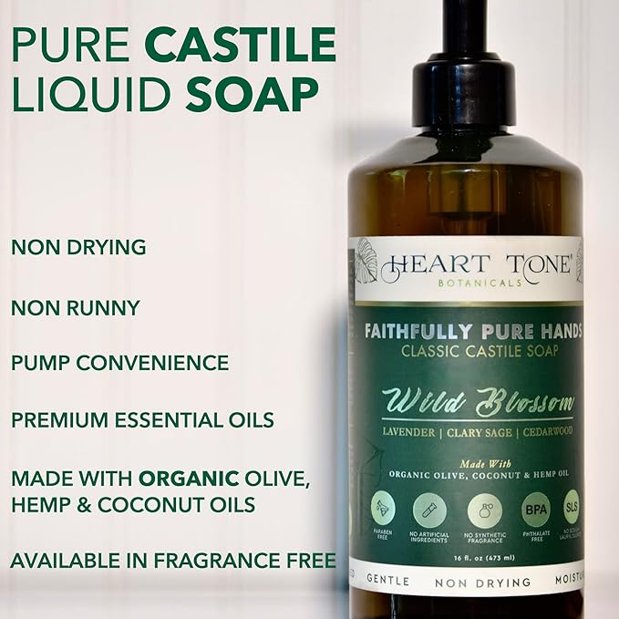 Liquid Castile Soap | Organic Olive and Coconut Oils | Non Drying Formula For All Skin Types | Naturally Fragranced Essential Oils (Silver Fir Needle)
