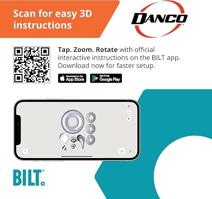 Danco (10002) Universal Moen Trim Kit for Single-Handle Shower Valves, Compatible for Moentrol Series, Brushed Nickel