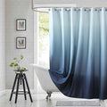 Extra Long Shower Curtain, Blue Ombre Fabric Shower Curtains for Bathroom, Modern Waterproof Bathroom Curtains, 72" W x 84" H