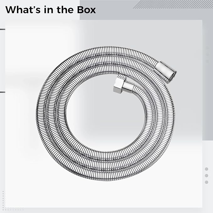 Replacement Shower Hose, 1.5 M High-Flow Stainless Steel, Anti-Burst, Ideal for Broad Coverage in Various Shower Systems