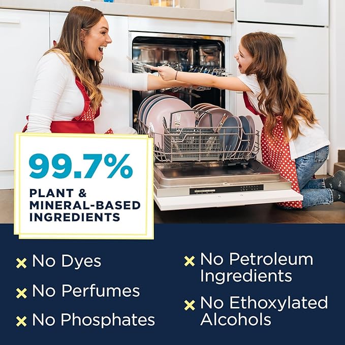Nature Clean Natural Dishwasher Rinse Aid Liquid, Plant-Based Dishwasher Drying Agent with 99.7% Natural Ingredients, Unbelievable Power and No Nasty Chemicals. Hard Water Stain Remover. 8 oz 2-pack