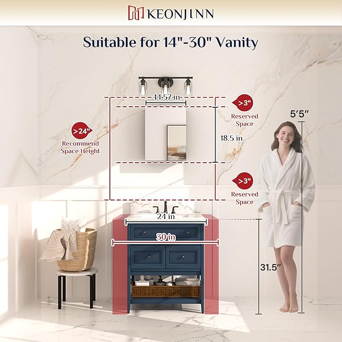 Keonjinn Small-Sized White Medicine Cabinet 14.5 x 18.5 Inch, One Shelf Only, Assembly Required, Mini Medicine Cabinet Mirror for Compact Bathroom, Free Adjustable Shelves, Wall Mount or Recessed