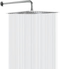 NearMoon Square Rain Shower Head With Extension Arm, Large Stainless Steel Rainfall Shower-Waterfall Full Body Coverage (16 Inch, Chrome)