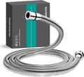 shower hose 304 stainless steel extra long shower hose replacement handheld shower head hose extension (Chrome, 78 inch)