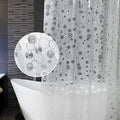AooHome 72x72 Plastic Shower Curtain Liner - EVA 3D Circle Pattern Design Standard Bathroom Shower Curtain with Hooks, 5 Bottom Magnets, 10G Heavy Duty, Water Repellent, Semi Transparent, 72x72 Inch