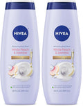 NIVEA Refreshing White Peach and Jasmine Body Wash with Nourishing Serum, Scented Body Wash for Women, Enriched with Provitamin B5 and Vitamin E, 20 Fl Oz Bottle (Pack of 2)