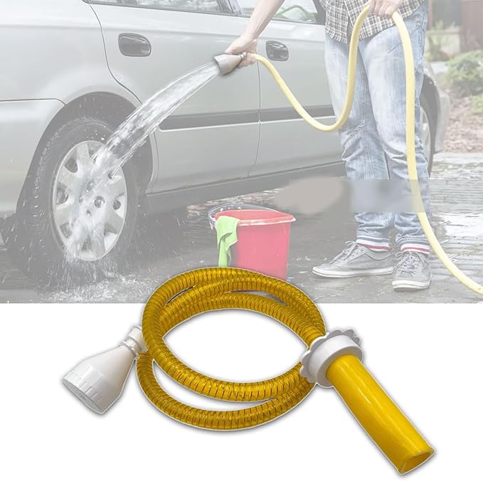 Compact ABS Shower Hose, Quick Connect Design with Control, Bathroom & Pet Cleaning Applications, Tool-Free Installation Shower Hose