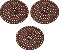 Bathtub Drain Hair Catcher,Tub Shower Drain Hair Trap/Strainer,3PCS Silicone Collapsible Tub Hair Catcher Drain Protector Designed for 1.47" to 1.75'' Regular Drains(Coffee)