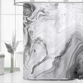 MitoVilla Grey Marble Extra Long Shower Curtain Set 72 x 84, Modern Ombre 84 inch XL Shower Curtains for Chic Bathroom Decor, Abstract Watercolor Fabric Shower Curtain