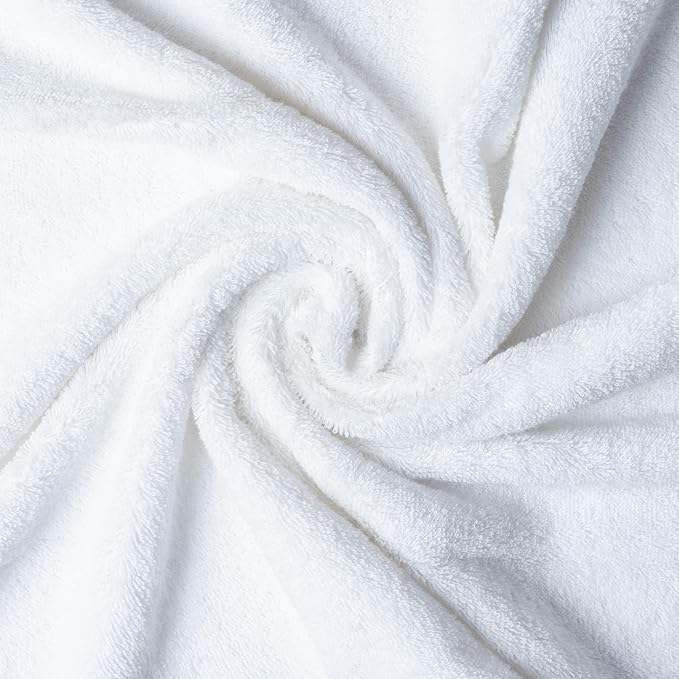 Melissa Linen, Fingertip Towels 4 Pack, 100% Turkish Cotton, Small Hand Towels for Body and Face, 12 x 18 in, Soft and Absorbent, Quick Dry, (White Fingertip Hand Towels)