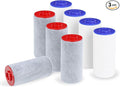 Replacement Filter Set for Weddell Duo - High-efficiency Shower Water Filtration System that Removes Chlorine/PFAS/Contaminants for Better Skin and Hair Health (4R+4B)