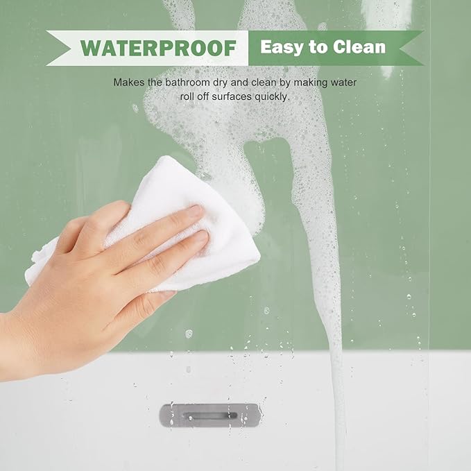 UFRIDAY RV Small Stall Shower Curtain Liner 36 x 72 inch, Clear PEVA Waterproof Plastic Stall Size Shower Curtain for Home, Heavy Duty, Weighted with 3 Magnets on Bottom, 36 x 72 inch