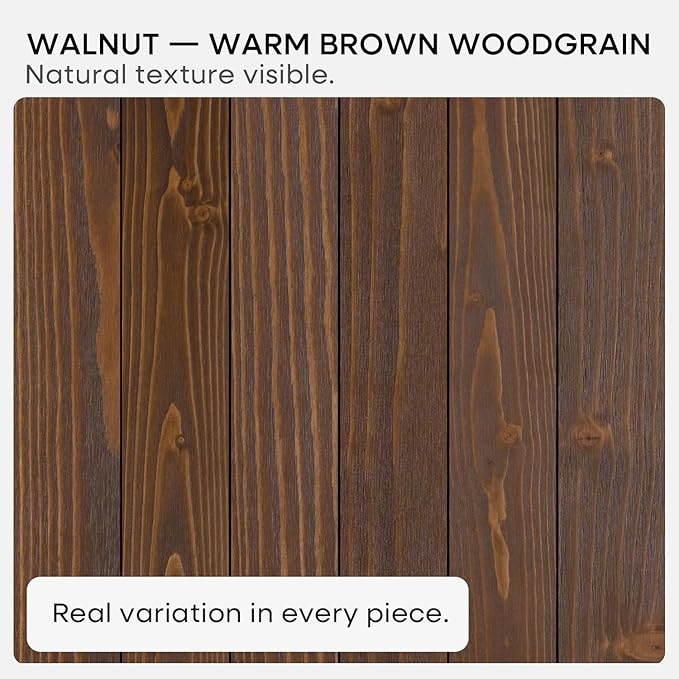 Homeforia Classic Walnut 18 inch Floating Shelf, High End Solid Real Wood Small 18inch Floating Shelves for Wall Mounted, 18in Floating Shelves, Heavy Duty Bracket, 18 X 6.5 X 1.75 inches, Set of 4