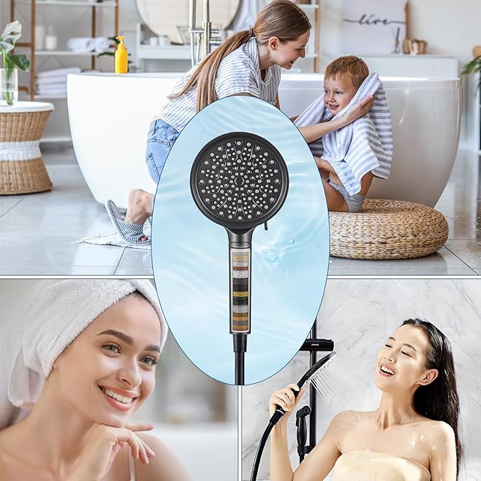 Water Fiter for Shower Head Filter,Compatible with Cobbe Shower Head Filter System,Removes Heavy Metals and Chlorine.(4 Pack)
