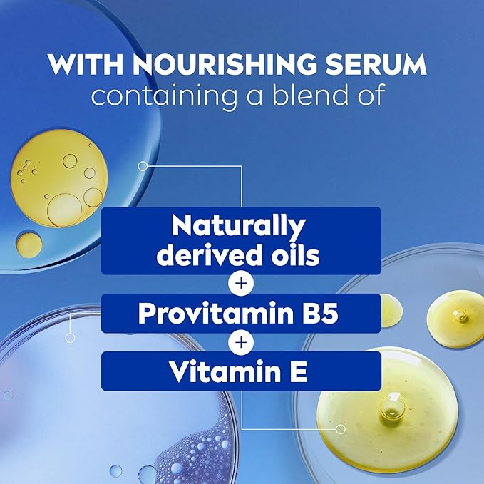 NIVEA Refreshing White Peach and Jasmine Body Wash with Nourishing Serum, Scented Body Wash for Women, Enriched with Provitamin B5 and Vitamin E, 20 Fl Oz Bottle