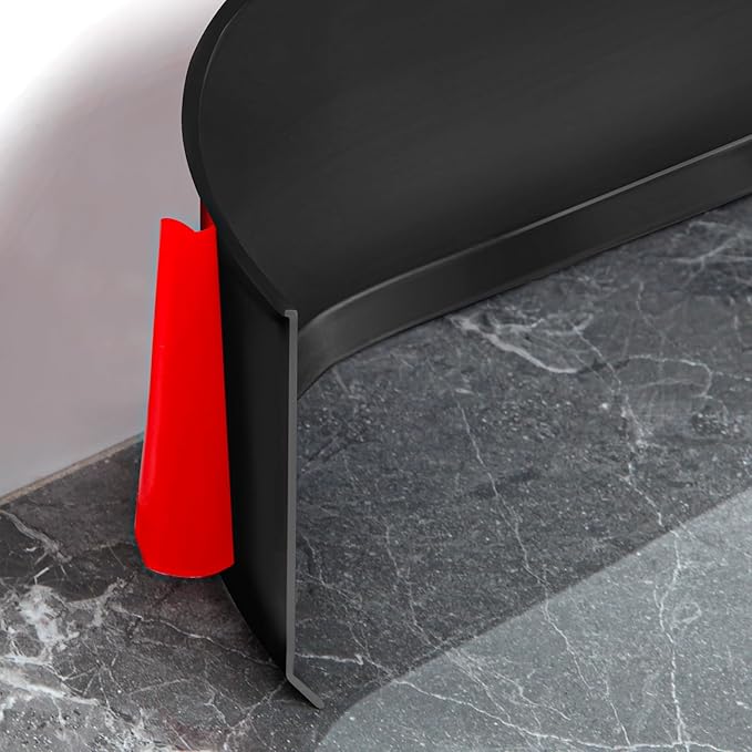 Flexible Baseboard Molding Trim 6 Inch Self-Adhesive Vinyl Wall Base Peel and Stick Cove Base Rubber Wall Baseboard Moulding Trim (40Ft, Black)