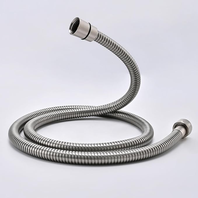 Brushed Nickel Shower Hose Extra Long 304 Stainless Steel Handheld Showerhead Hoses, Anti Winding Interface,With Brass Insert Nut Flexible Rv Shower Hoses Replacement High Pressure Bidet Hose Short