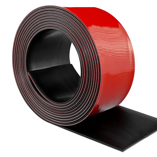 Neoprene Rubber Strips Self Adhesive Solid Rubber Sheets, Rolls & Strips for DIY Gaskets Crafts Pads Seals Warehouse Flooring Neoprene Sheet with Adhesive Backing (4" Wide x 1/5" Thick x 40' Long)