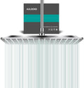 Square Rain Shower Head, High Flow Stainless Steel,Work with any decorative style，All Metal Rainfall Shower Head (Chrome, 16)