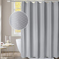 AooHome Waffle Weave Fabric Shower Curtain for Bathroom, 72"x78" Extra Long Bath Curtain with Weighted Hem, Heavy Duty, Water Repellent, 72 Width by 78 Height Inch, Grey