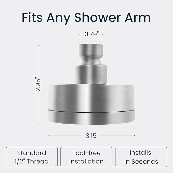 LAIFsolutions Premium Stainless Steel Shower Head – Smooth High-Pressure Spray, Durable & Rust-Resistant (Shower Head)