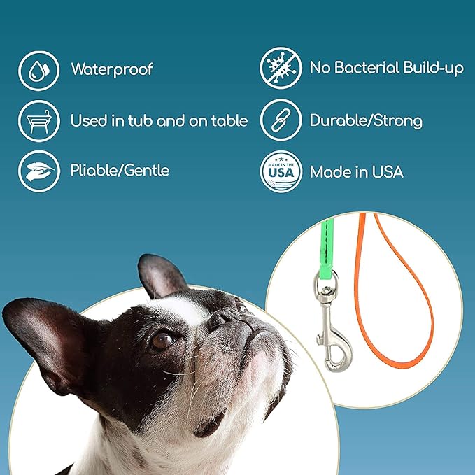 Jelly Pet Grooming Loop for Dogs | Fits Most Pet Grooming Tubs/Tables | Easy to Clean, Waterproof & Durable Noose Loop | Stronger Than Leather | Made in The USA (1/2'' x 24'', Purple)