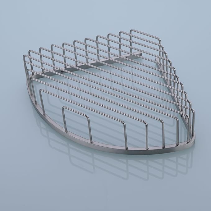304 Stainless Steel Shower Caddy Corner Basket Shelf Bathroom Organizer Wall Mounted Storage, Brushed Nickel