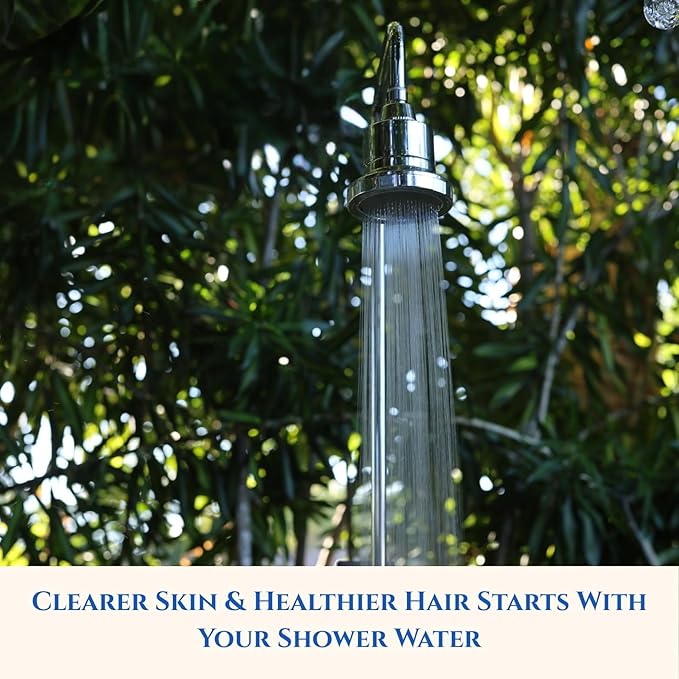 Filtered Showerhead – High Pressure, Reduces Chlorine, Heavy Metals & Microplastics – Hard Water Softener for Healthy Hair & Skin, Includes 25-Stage Filter, Easy Installation