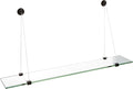 Spancraft Glass CR-12x48-Black Crane Glass Shelf, Black, 12" x 48"