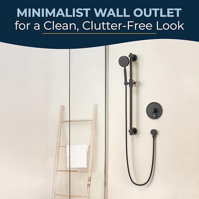 HammerHead Showers Solid Metal Drop Ell Wall Mount Elbow, 1/2" Shower Hose Connector, Round Handheld Shower Head Elbow Adapter, Shower Drop, Oil Rubbed Bronze