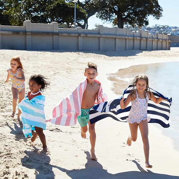 Dock & Bay Beach Towel - Quick Dry, Sand Free - Compact, Lightweight - 100% Recycled - Includes Bag - Cabana Light - Malibu Pink, Extra Large (200x90cm, 78x35)
