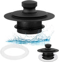 Artiwell Universal Lift and Turn Bath Drain Stopper and Cover, Bathtub Drain Stopper, Replaces Lift and Turn, Tip-Toe and Trip Lever drains for Tub, EZ Installation and Clearing (MATT Black)