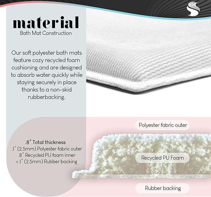 Stupell Industries Bayside Anchor & Compass Plush Bathroom Mat & Bath Rug, Soft Quick-Dry Non-Slip Bathroom Rug with Recycled Foam Cushion, Nautical Coastal Navigation Design by Kim Allen, 18"x30"